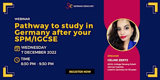 Pathway to study in Germany after your SPM/IGCSE webinar