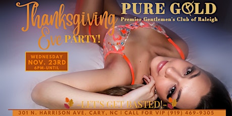 Tipsy Turkey Thanksgiving Eve Party @Pure Gold of Raleigh, Nov. 23rd!!