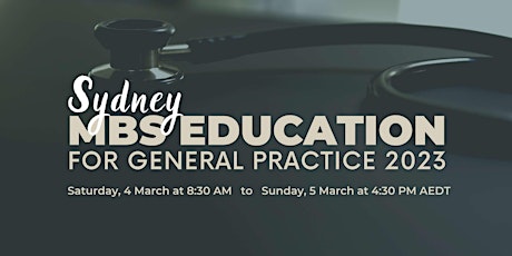 MBS Education for General Practice - Sydney - 2 day event -  2023