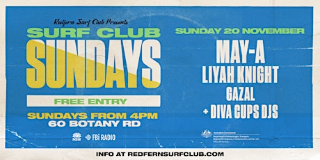 Surf Club Sundays: MAY-A + Liyah Knight + Gazal + Diva Cups DJ's primary image