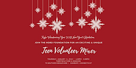 The Hord Foundation's Teen Volunteer Mixer primary image