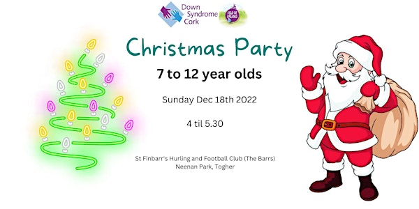 Christmas party 2022 for Down Syndrome Cork members aged 7 to 12 years
