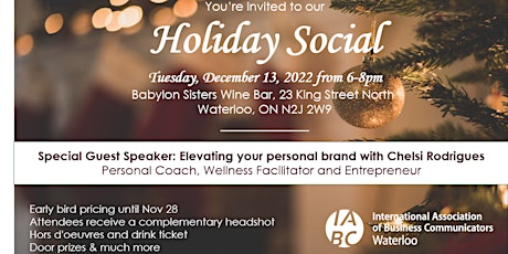 Holiday Social & Elevating your Personal Brand