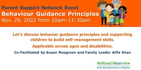 Parent Support Network – Holland Bloorview’s Behaviour Guidance Principles