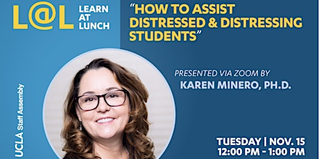 Learn@Lunch: How to Assist Distressed & Distressing Students primary image