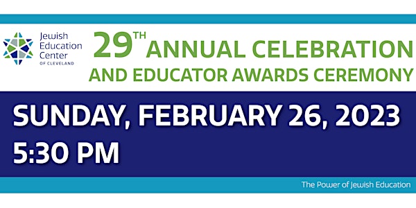 Jewish Education Center's Annual Celebration and Educator Awards Ceremony