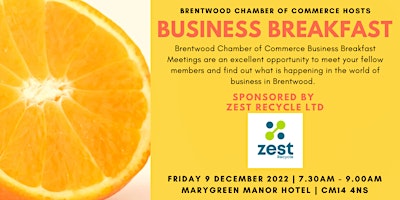 December 2022 Brentwood Chamber of Commerce Busine