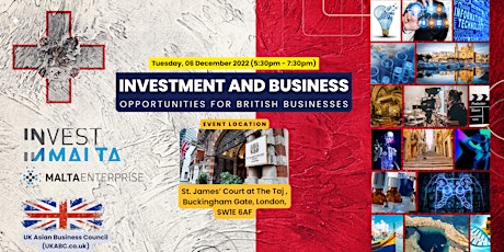 Malta | Investment & Business Opportunities for UK Businesses + Networking primary image