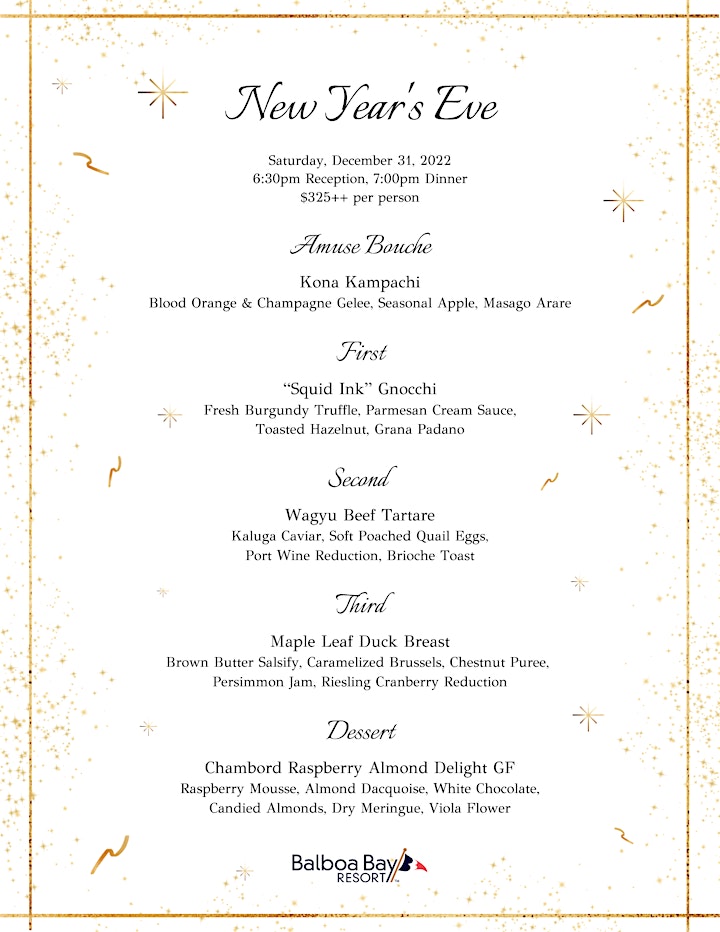New Year's Eve Four Course Wine Dinner image