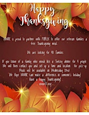Thanksgiving Dinner Giveaway ( Veterans Only )