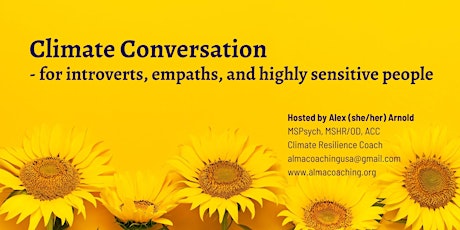 Climate Conversation for introverts, empaths, and highly sensitive people