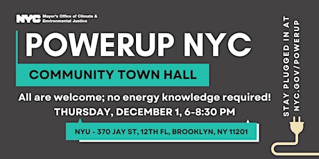 PowerUp NYC Community Town Hall (In-Person)
