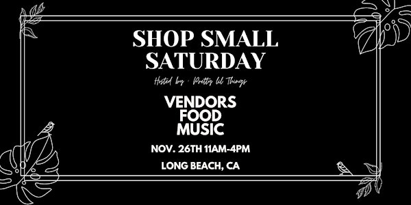 Shop Small Saturday hosted by Pretty lil Things