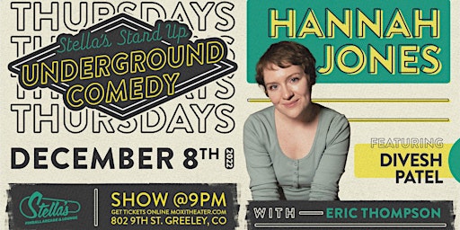 Stella's Stand Up Underground Comedy Showcase: Hannah Jones