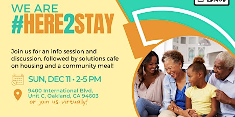 #Here2Stay - Housing Listening Session + Cafe