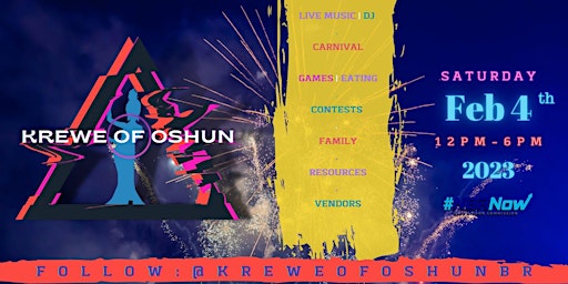 3rd Annual Krewe of Oshun Parade & Festival Registration