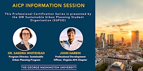GW's Sustainable Urban Planning Program's AICP Info Session