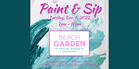 Paint and Sip @ Beach Garden