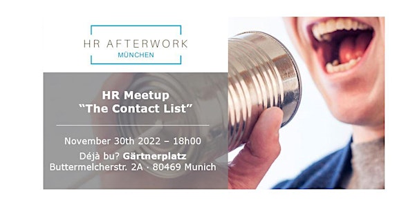 HR AfterWork Munich – HR Meetup “The Contact List”