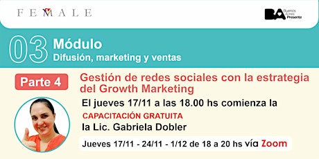 Imagen principal de Gestión de redes sociales con la estrategia del growth marketing