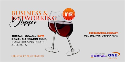 BUSINESS AND NETWORKING DINNER