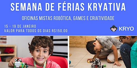 Imagem principal do evento SEMANA DE FÉRIAS KRYATIVA - 7 a 11 anos (15 a 19/01)