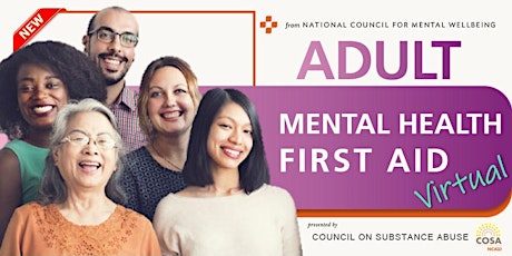 Mental Health First Aid Certification ADULT- Virtual (Alabamians & US)