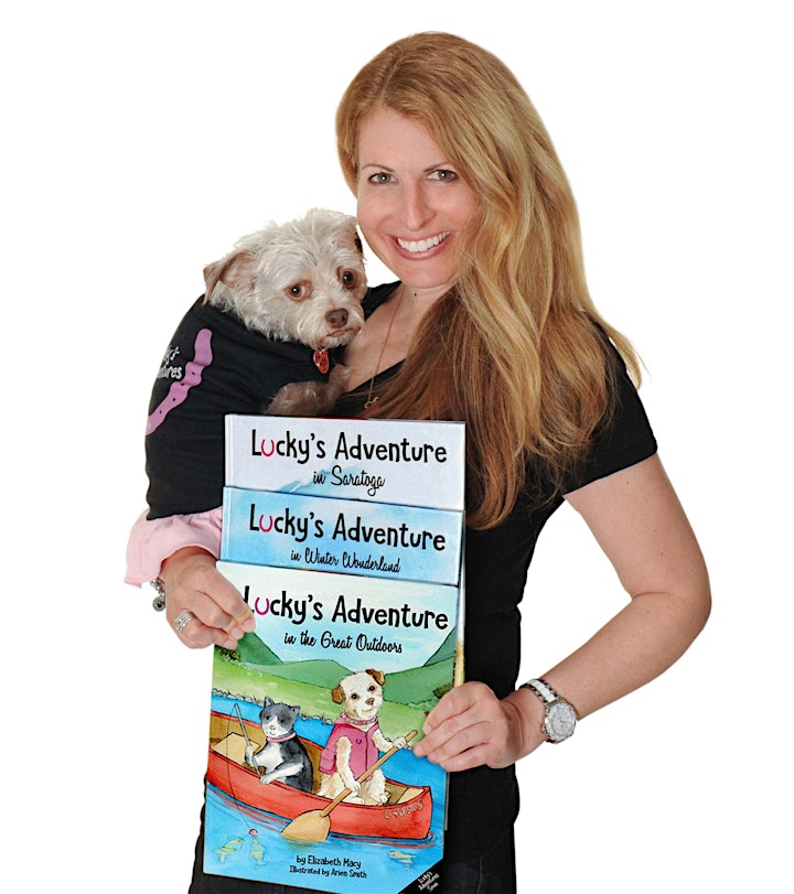 Elizabeth Macy and Lucky the Dog Book Signing image