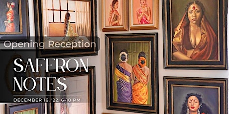 Opening Reception of Art Exhibit ‘Saffron Notes’. Paintings by Piya Samant