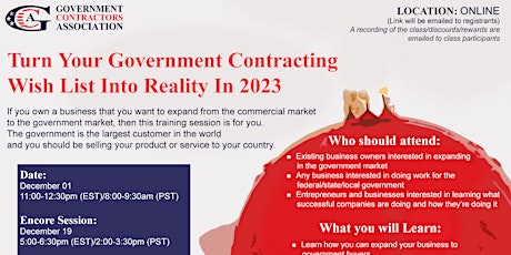 Turn Your Government Contracting Wish List Into Reality In 2023