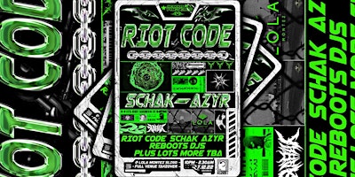 Reboot Presents : Riot Code , Schak & Azyr at Lola Montez Sligo