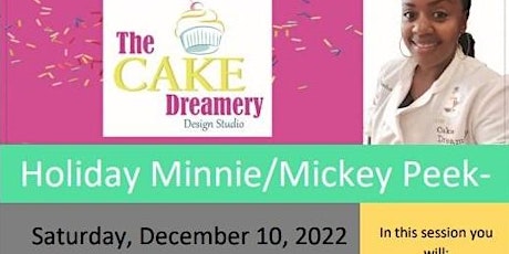 Holiday Mickey/Minnie Peek-a-Boo Cake