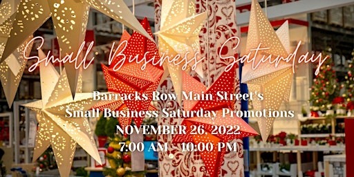 Barracks Row Small Business Saturday Promotions