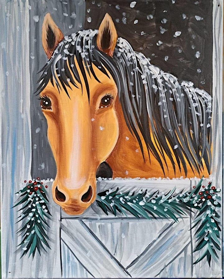 Paint Night! Snowing in the Stable image