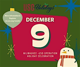 Imagem principal do evento Promo Page Milwaukee -USO Operation Holiday Celebration 2022