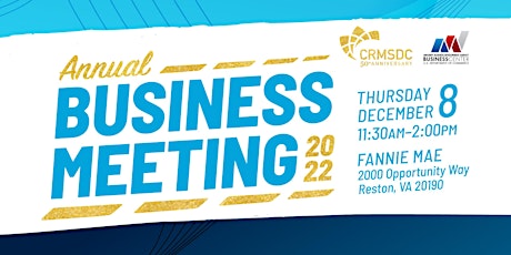 Hauptbild für CRMSDC's 2022 Annual Corporate Business Meeting