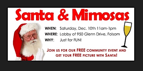 Santa & Mimosas Event: Get your FREE picture with Santa