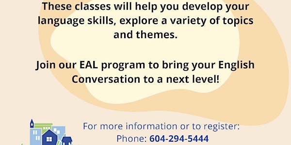 BNH In person English Conversation for intermediate level - Burnaby, BC