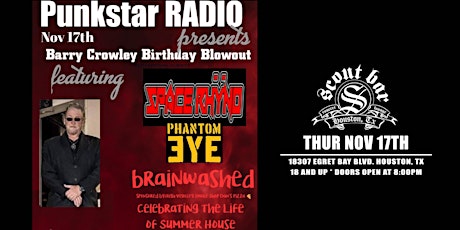 Punk Star Radio Showcase w/ Space Rhyno * Phantom Eye * Brainwashed