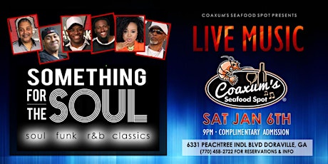 Live Music at COAXUM'S SEAFOOD SPOT feat. Something For the Soul primary image