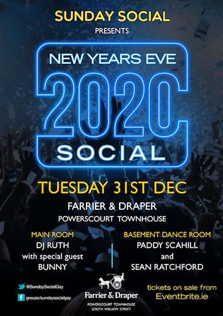 Welcome in 2020 @ New Years Eve Social @ Farrier & Draper image