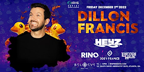 Iris Presents:  Dillon Francis at Believe Music Hall | Friday, December 2nd