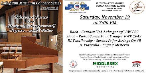 Musical Gems - Nov 19 - Collegium Musicum Concert  Series at St Thomas