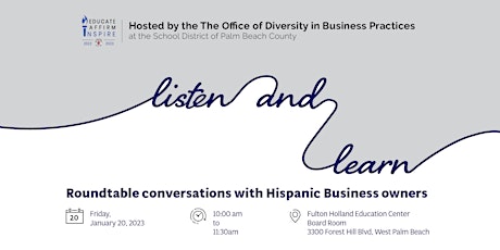Imagen principal de Listen and Learn with Hispanic Business Owners