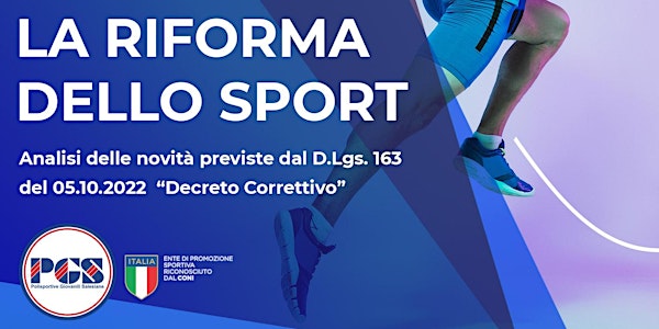 Seminario la Riforma dello Sport (sabato 3 Dicembre 2022)