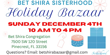 Bet Shira Sisterhood Holiday Bazaar