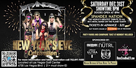 Spandex Nation New Year's Eve 2023 at the Rockstar Bar, Las Vegas