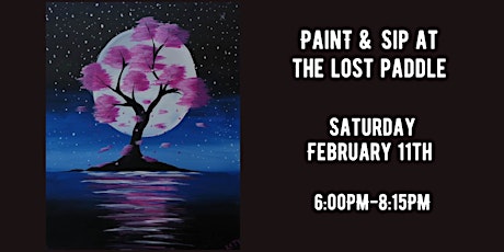 Paint & Sip at The Lost Paddle - Midnight Blossoms