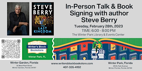 In Person Talk and Book Signing with author Steve Berry - The Last Kingdom
