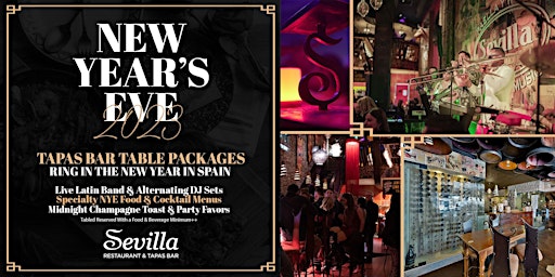 New Year's Eve Tapas Bar Table Package at Cafe Sevilla of Costa Mesa